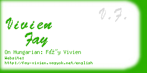 vivien fay business card